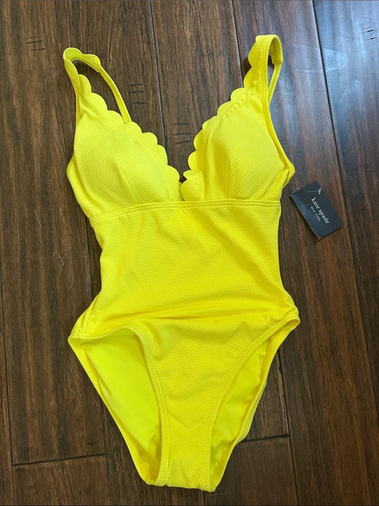 kate spade Other - kate spade Bright Yellow Scallop-Edge One-Piece Bodysuit